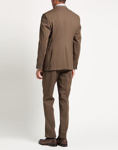 Man Suit Brown Size 36 Virgin Wool