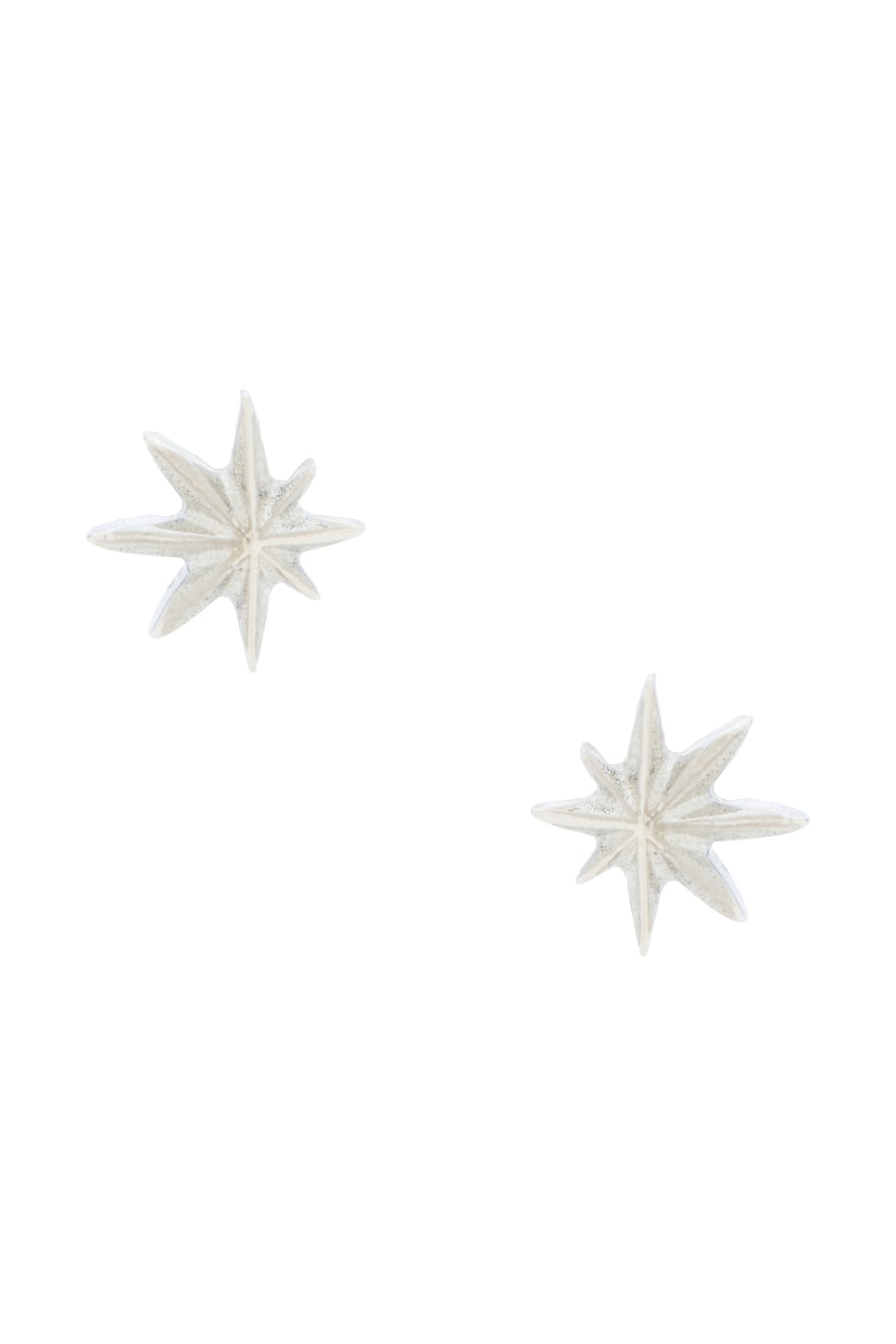 MAPLE Hempstar Earrings in Metallic Silver