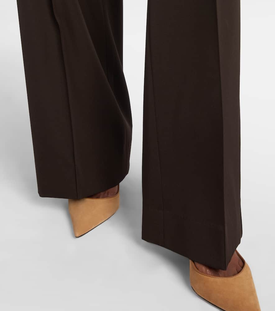 Virgin wool wide-leg pants