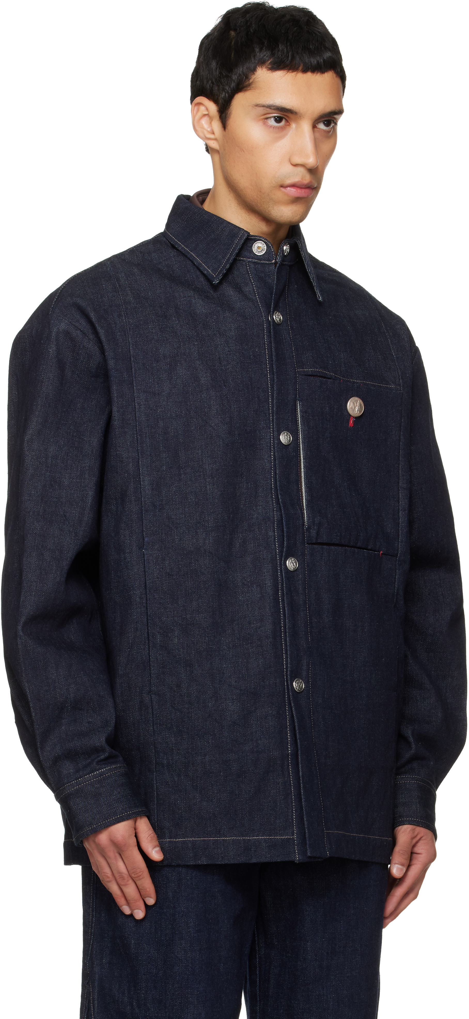 Navy Slits Selvedge Denim Jacket