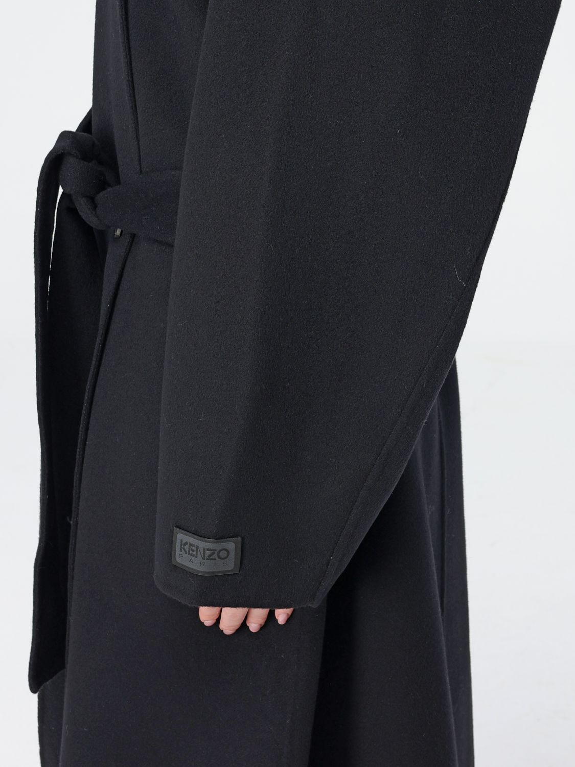 Double-breasted coat - Black