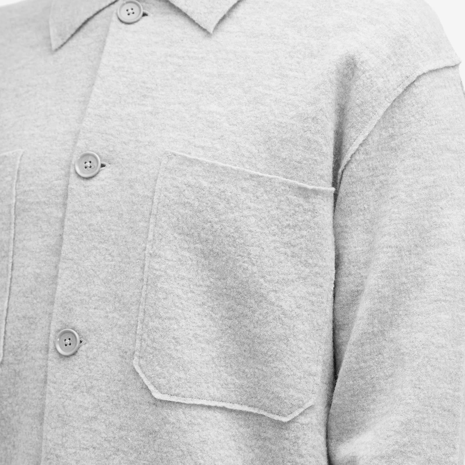 Men's Jonas Merino Overshirt in Grey Melange