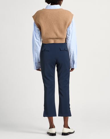 Woman Pants Blue Size 10 Polyester, Elastane