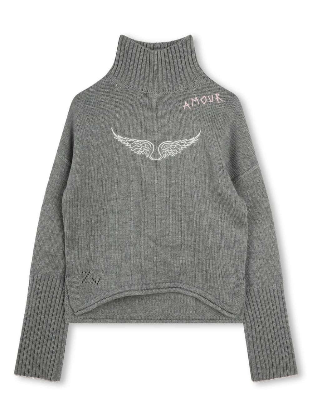 Logo-embroidered jumper - Grey