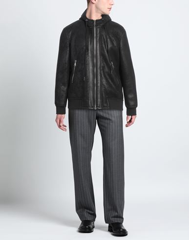 Man Jacket Black Size 44 Polyester, Polyurethane, Viscose, Elastane