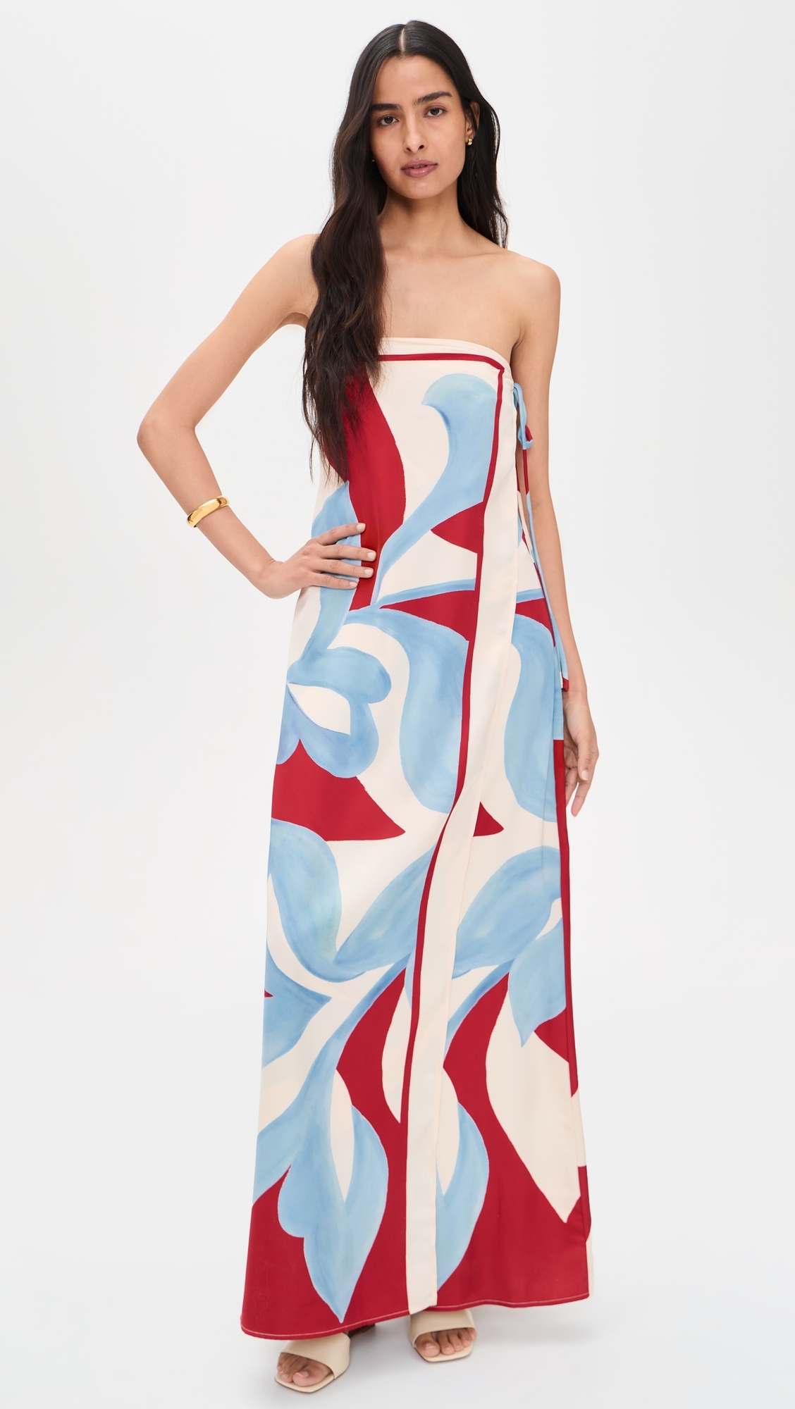 Amoree Strapless Maxi Dress Amoree Red