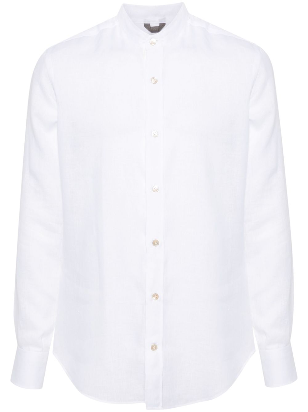 Slub-texture linen shirt - White