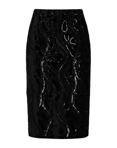 Woman Midi skirt Black Size 6 Silk