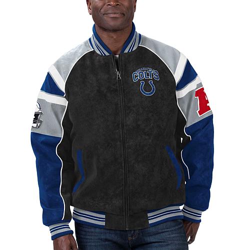 Officially Licensed NFL Men's Faux Suede Varsity Jacket by Glll