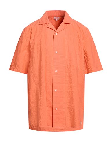 Man Shirt Orange Size M Cotton, Polyester, Elastane