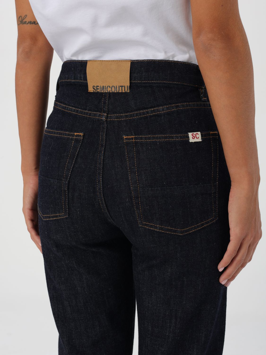 Turn-up hem jeans - Blue
