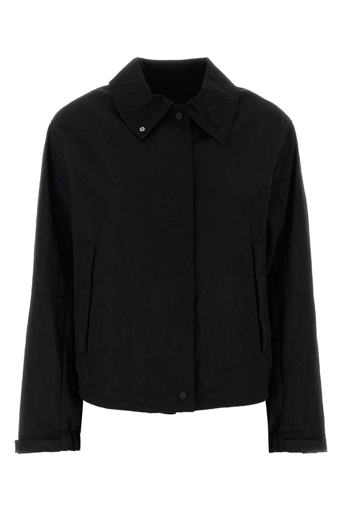 Nylon Shirt Jacket Jacket — Black