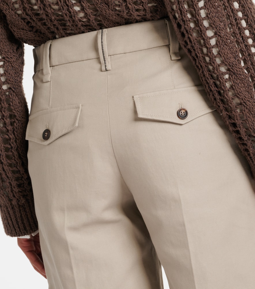Cotton and linen Bermuda shorts