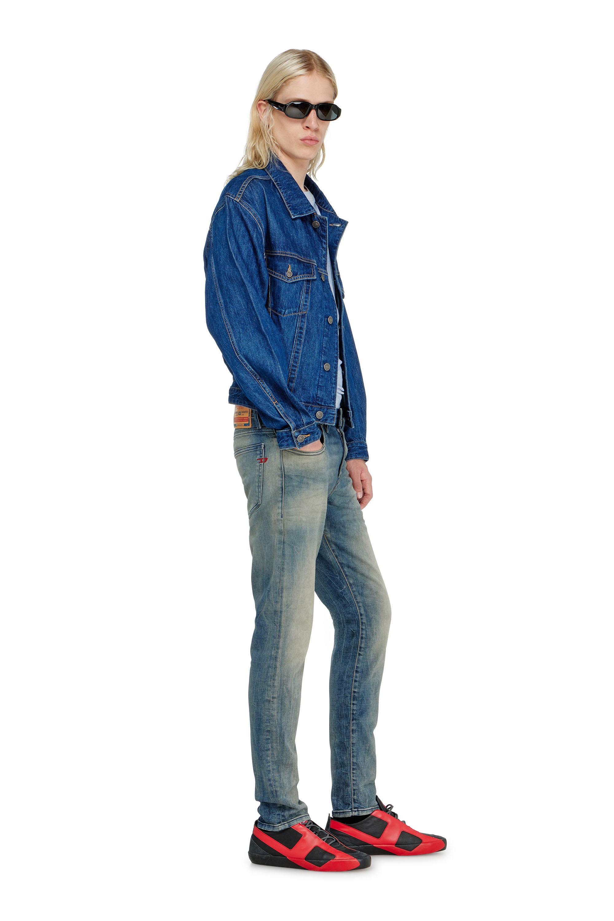 Diesel - denim pants belt loops distressed faded five pocket