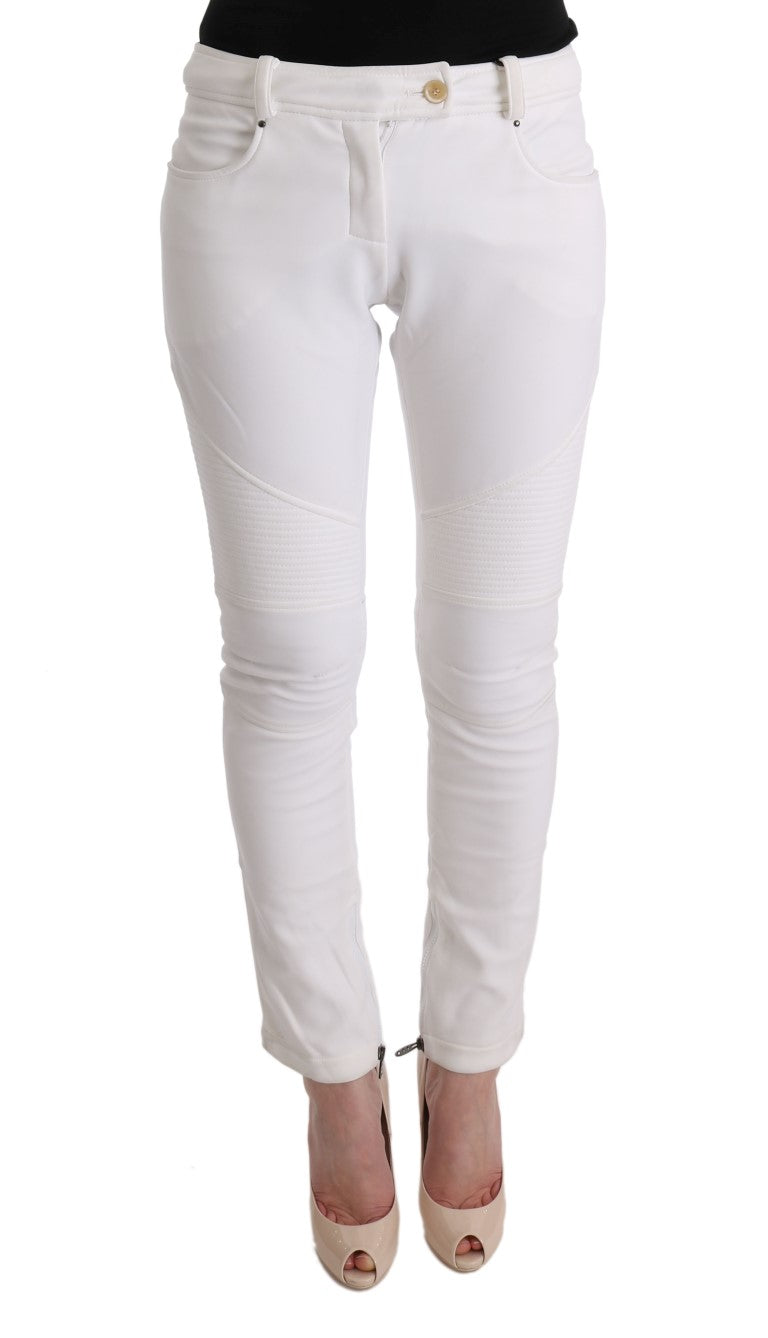 Cotton Slim Fit Trousers — White