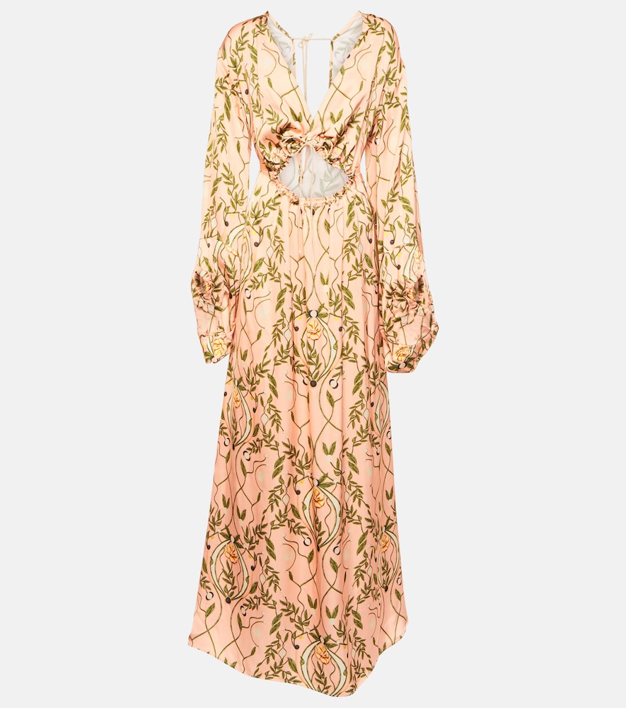 Francisca Lunar printed cutout maxi dress