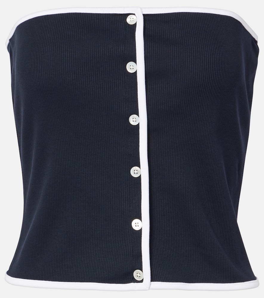 Valley cotton-blend tube top