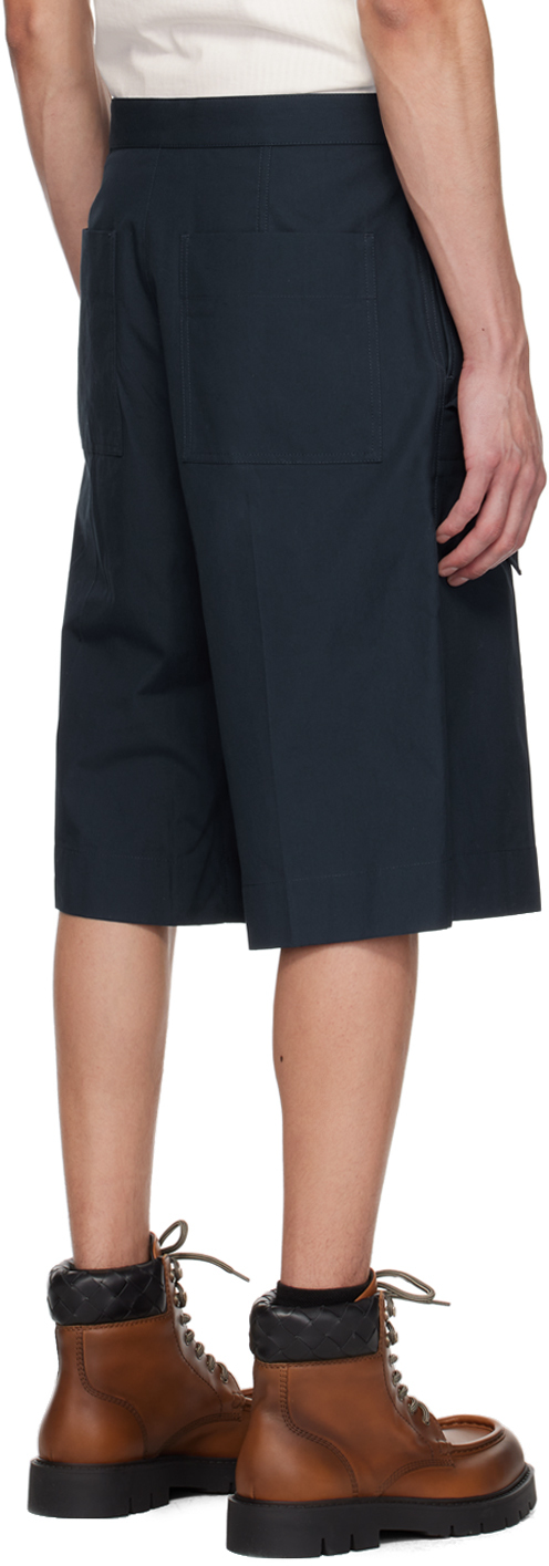 Bottega Veneta Navy Foldover Shorts