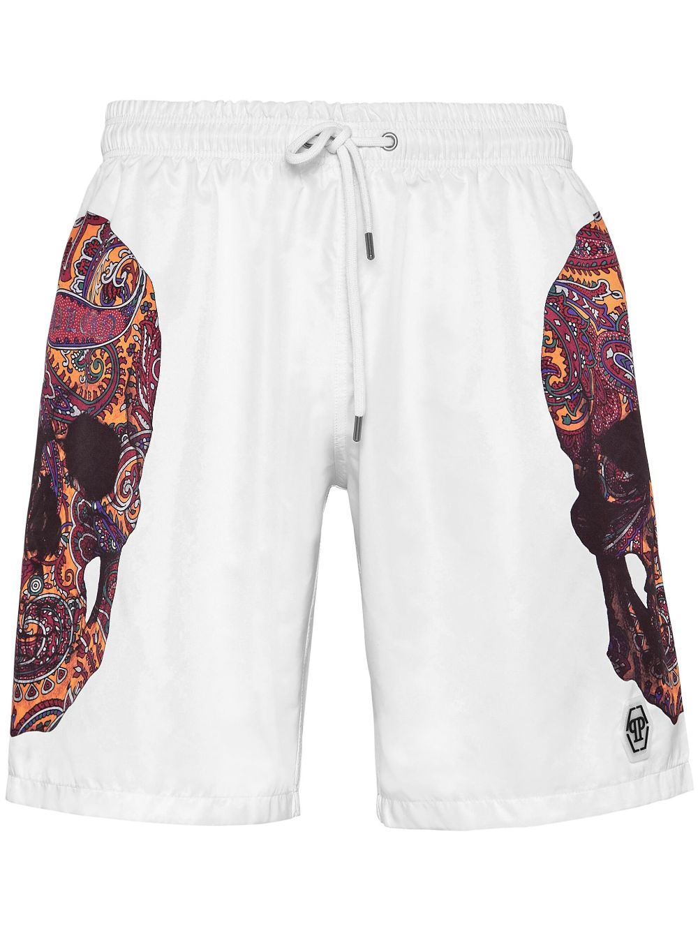 Skull-print swim shorts - Black