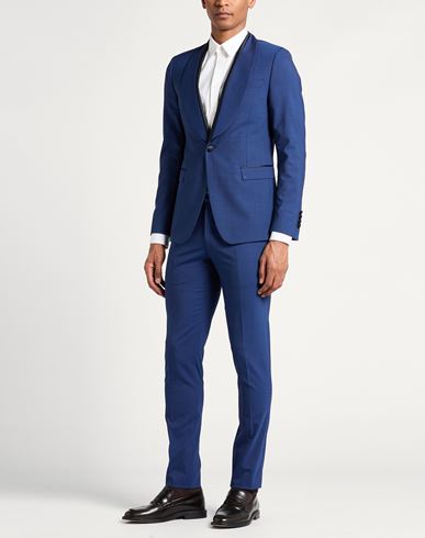 Man Suit Blue Size 38 Virgin Wool, Elastane