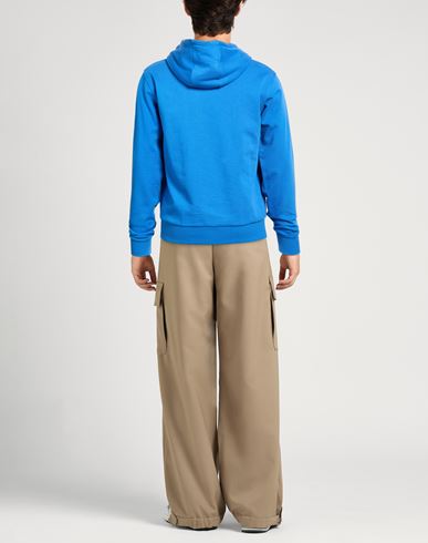 Man Sweatshirt Azure Size L Cotton