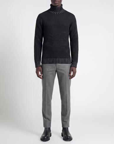 Man Turtleneck Charcoal Size 38 Acrylic, Merino Wool, Wool, Viscose