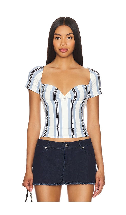 Miaou Olivia Top in Blue. -  XL also in L