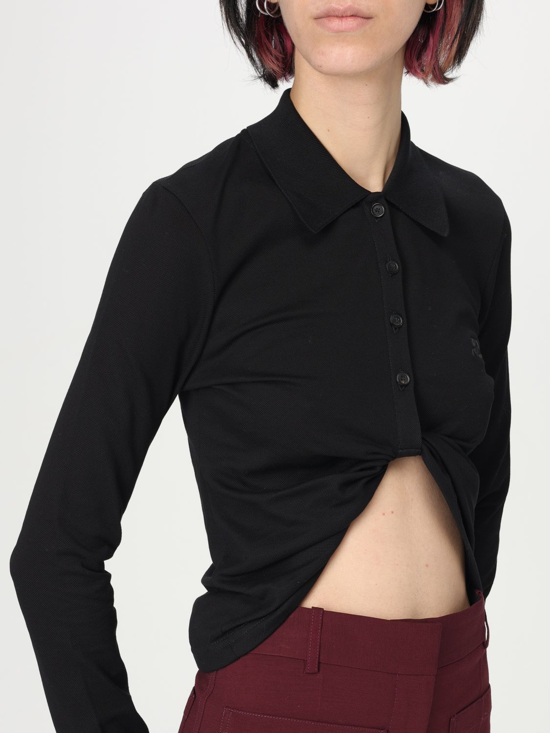 Polo Shirt COURRÈGES Woman color Black