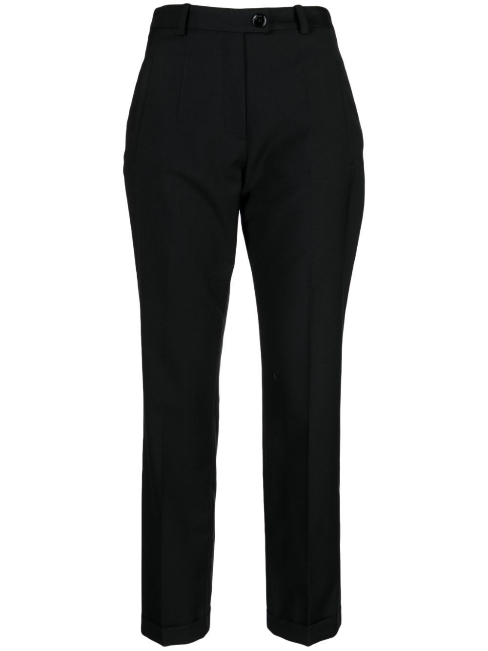 Tapered wool trousers - Black