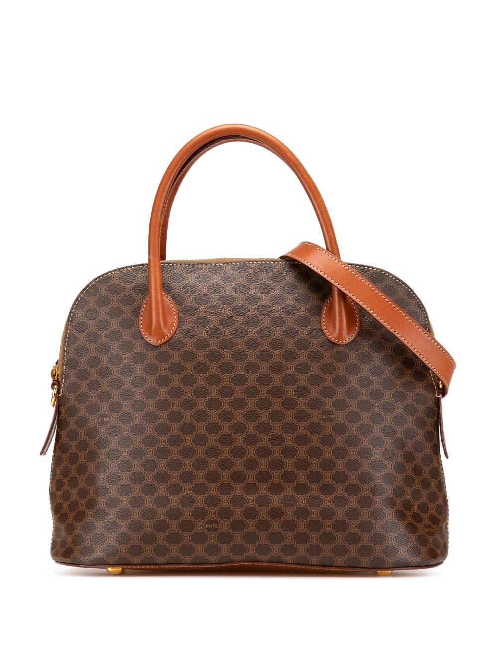 Céline Pre-Owned 1996 Macadam Coated Canvas Dome satchel - Brown
