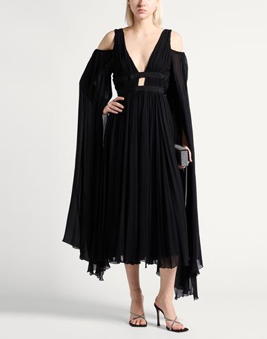 Woman Midi dress Black Size 2 Viscose, Polyester