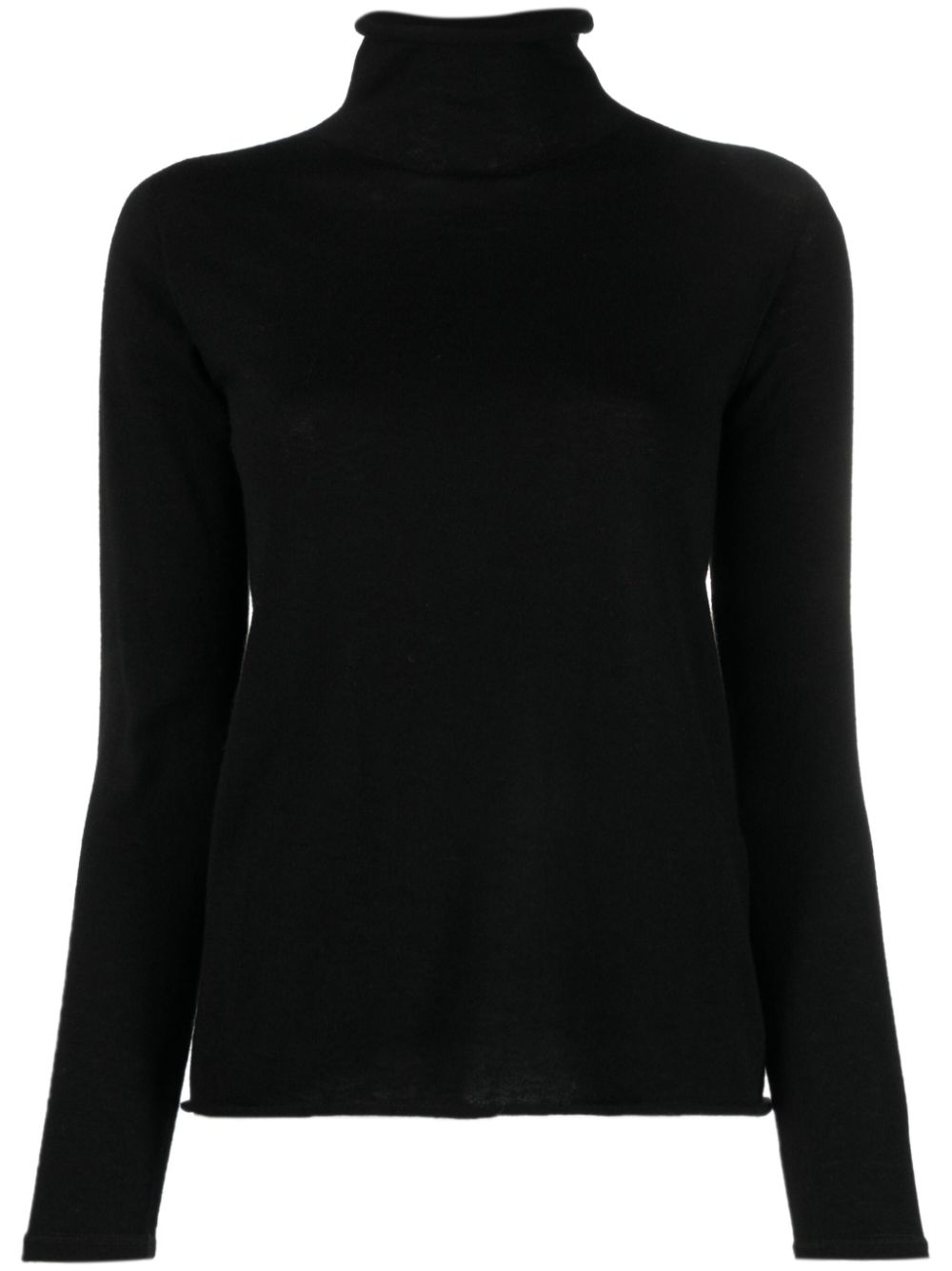 High-neck cashmere jumper - Black