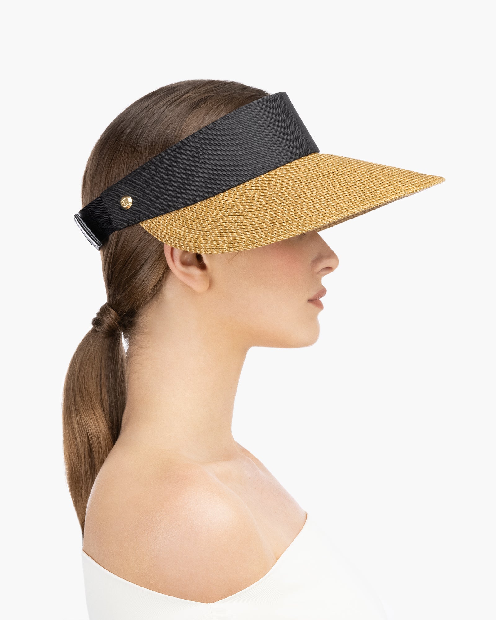 Champ II Visor for Women - Natural/Black - Larger Peak Span