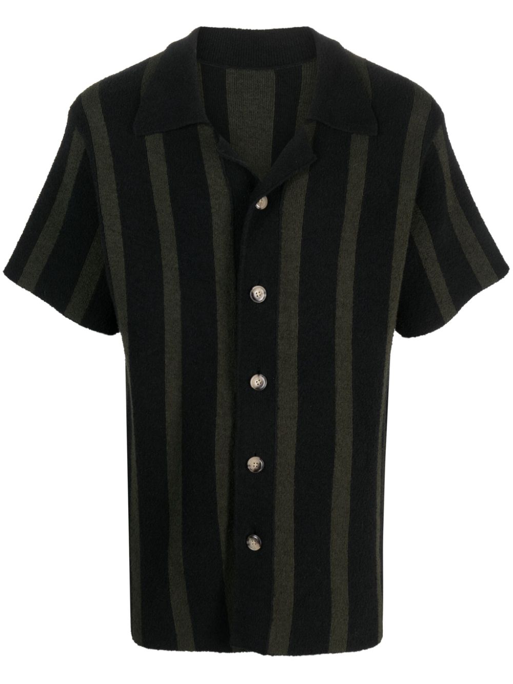Almar striped terry-cloth shirt - Green