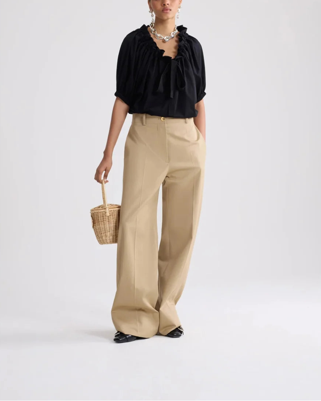 Drawstring T-Shirt in Organic Cotton