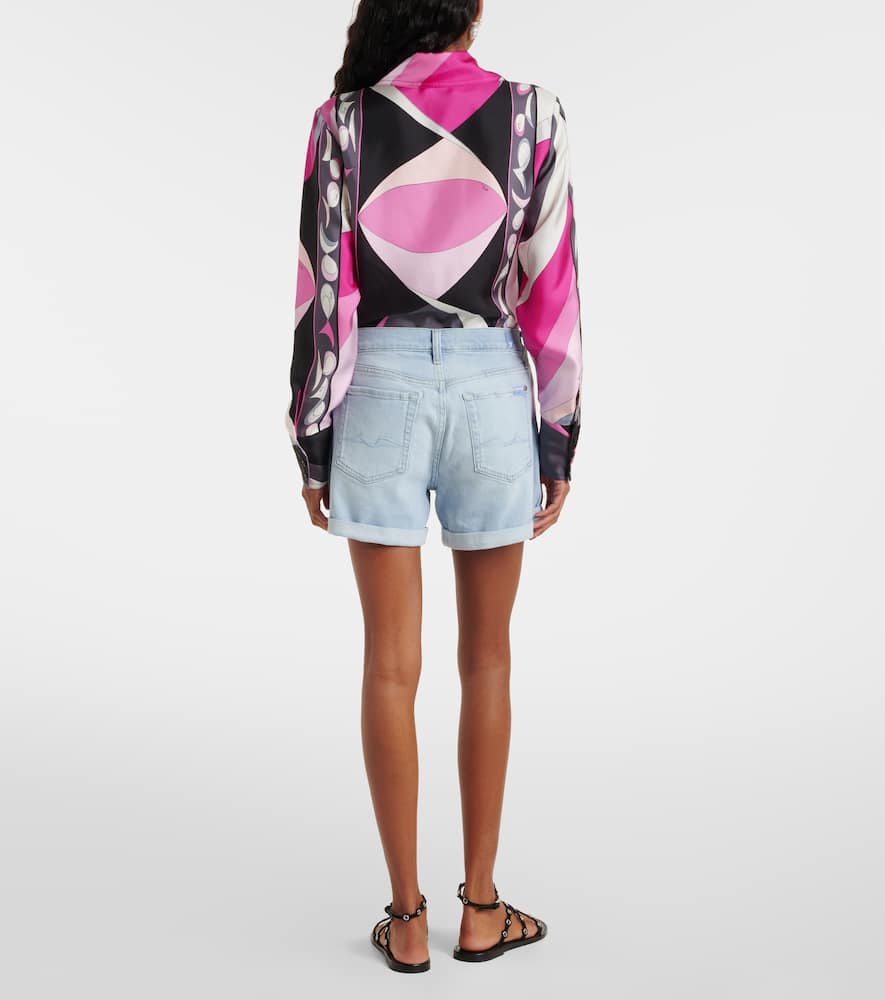 7 For All Mankind Mid-rise denim shorts