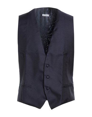 Man Tailored Vest Navy Size 40 Silk
