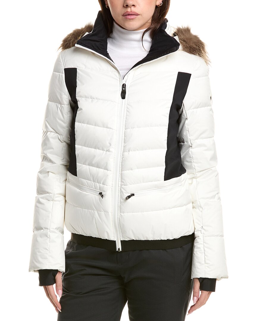 Fox Fur-Trim Down Ski Jacket