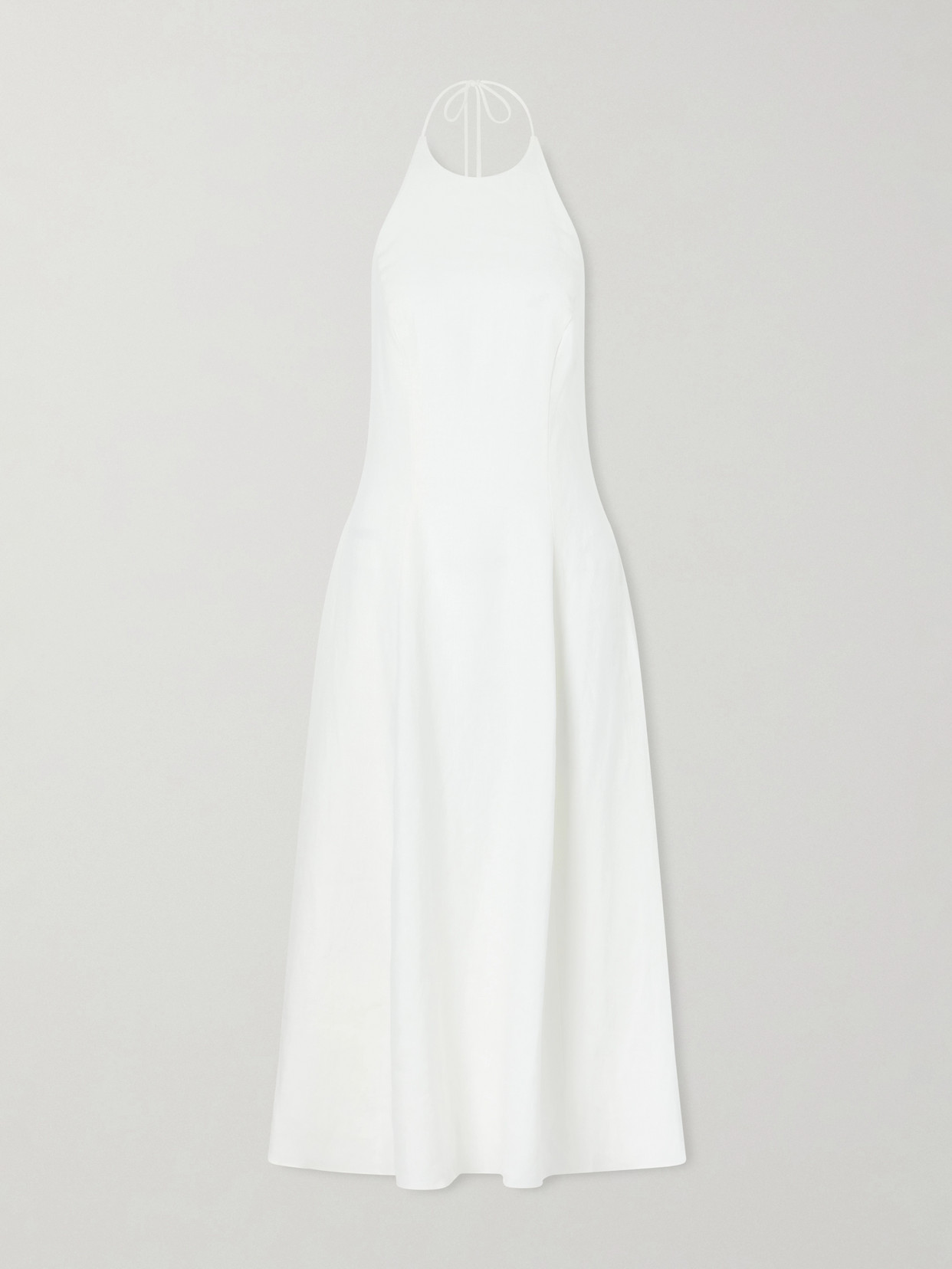 Neolia Linen Midi-dress - White
