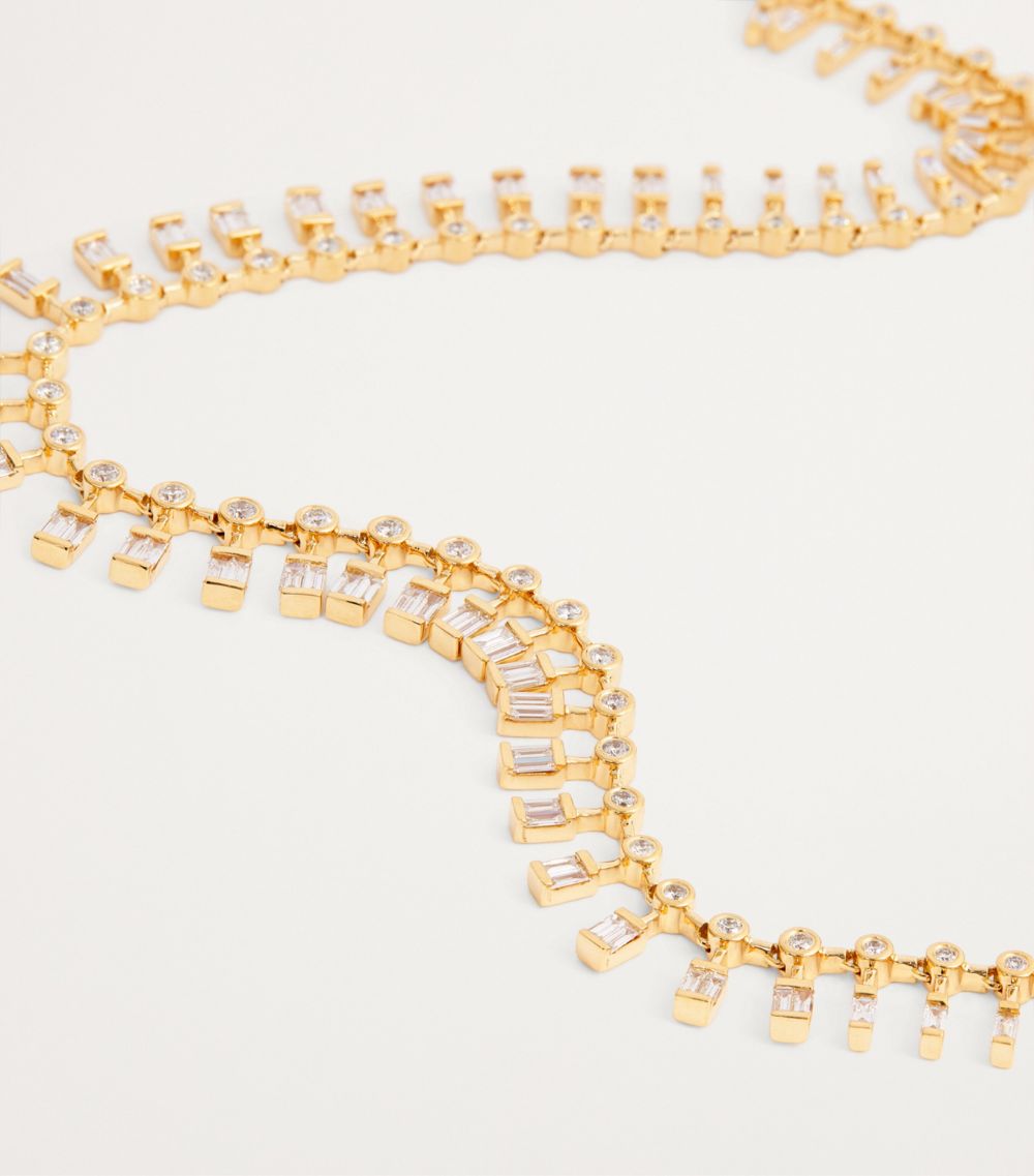 Yellow Gold And Diamond Dot-Dash Choker