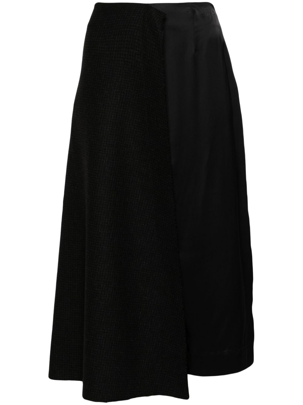 Micro-pattern midi skirt - QUN09 BLACK
