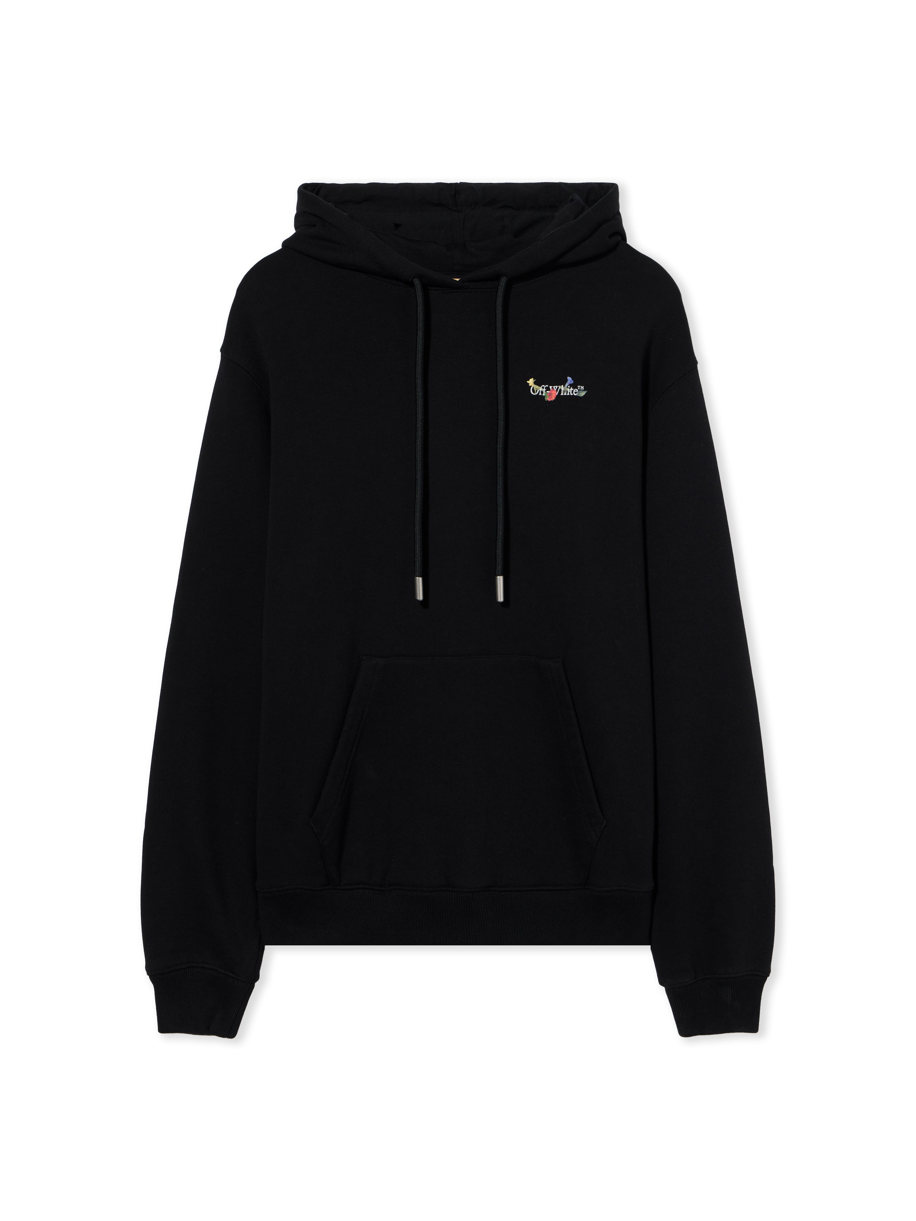 Arrow Glass Flower Logo Hoodie - Female Sweatshirts Black
