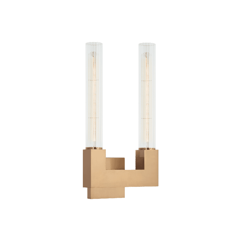 Matteo Odelle 2-Light Wall Sconce In Aged Gold Bra