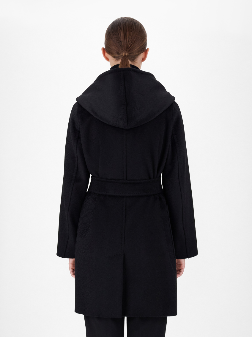 Black Rialto Wool Robe Coat