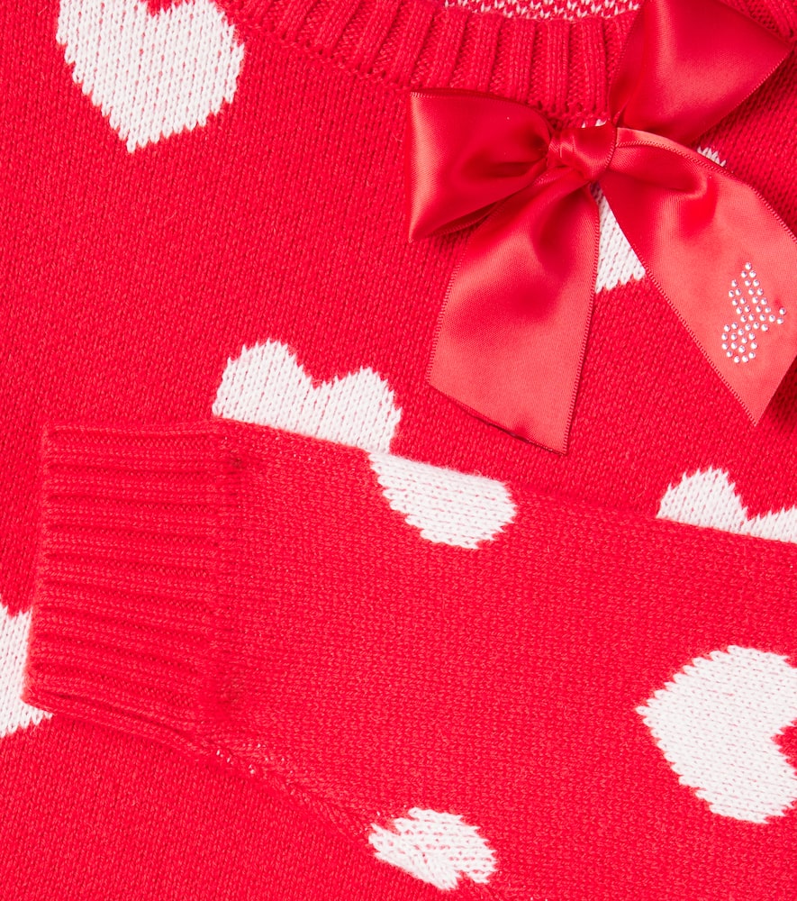 Printed cotton and wool sweater