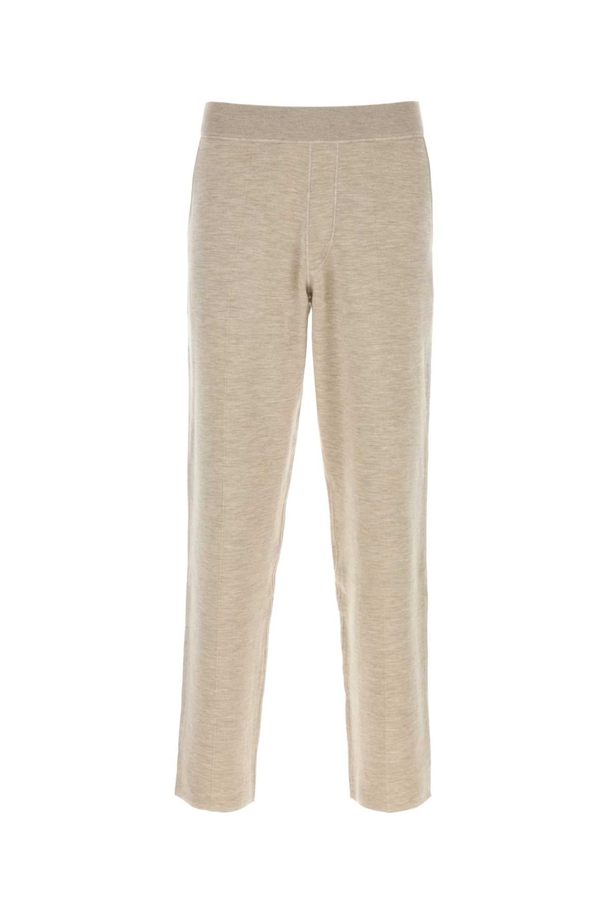 Cashmere-Blend Trousers — Beige
