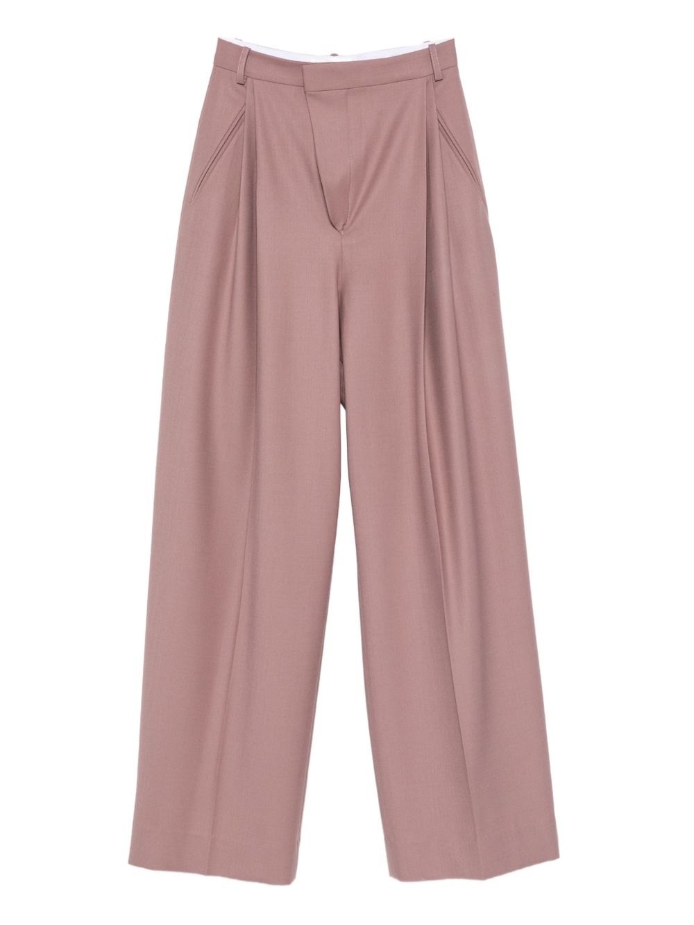 Pleated tailored trousers - Pink
