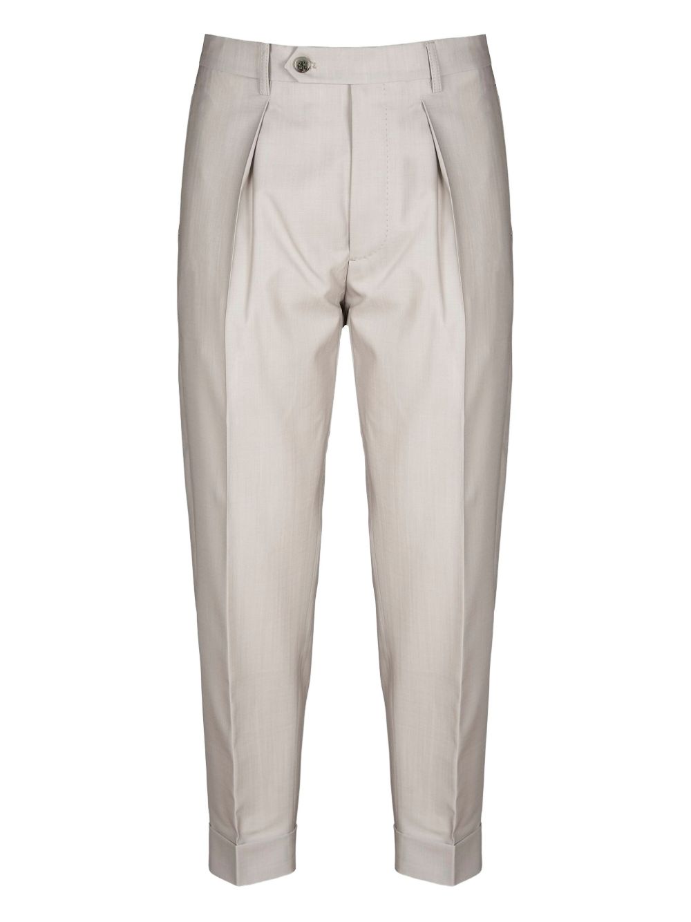 Pleated tapered trousers - Grey