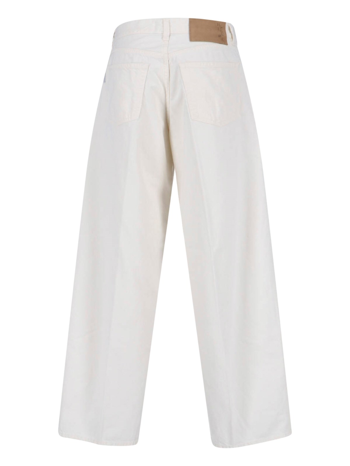 Wide Cotton And Linen Jeans