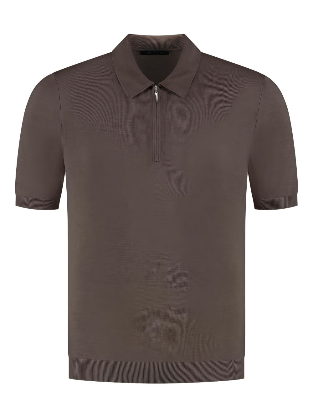 Short-sleeved polo shirt - Brown